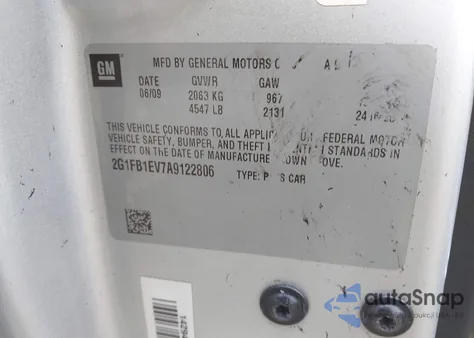 2010 Chevrolet Camaro 1Lt from USA, damaged, VIN 2G1FB1EV7A9122806